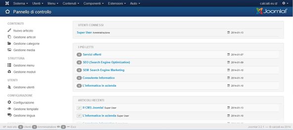 Joomla amministrazione